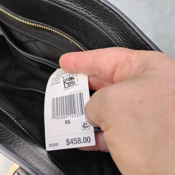 Michael Kors Black and Tan Animal Print Tote - Picture 3 of 4